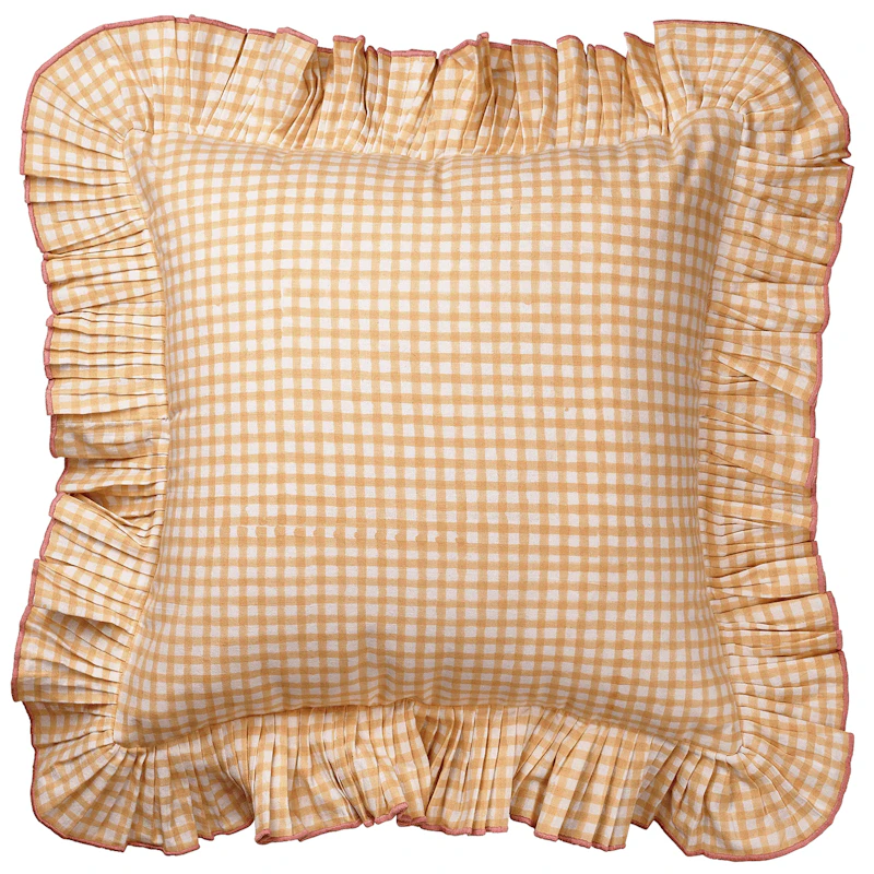 Vichy Tyynynpäällinen 40x40 cm, Keltainen