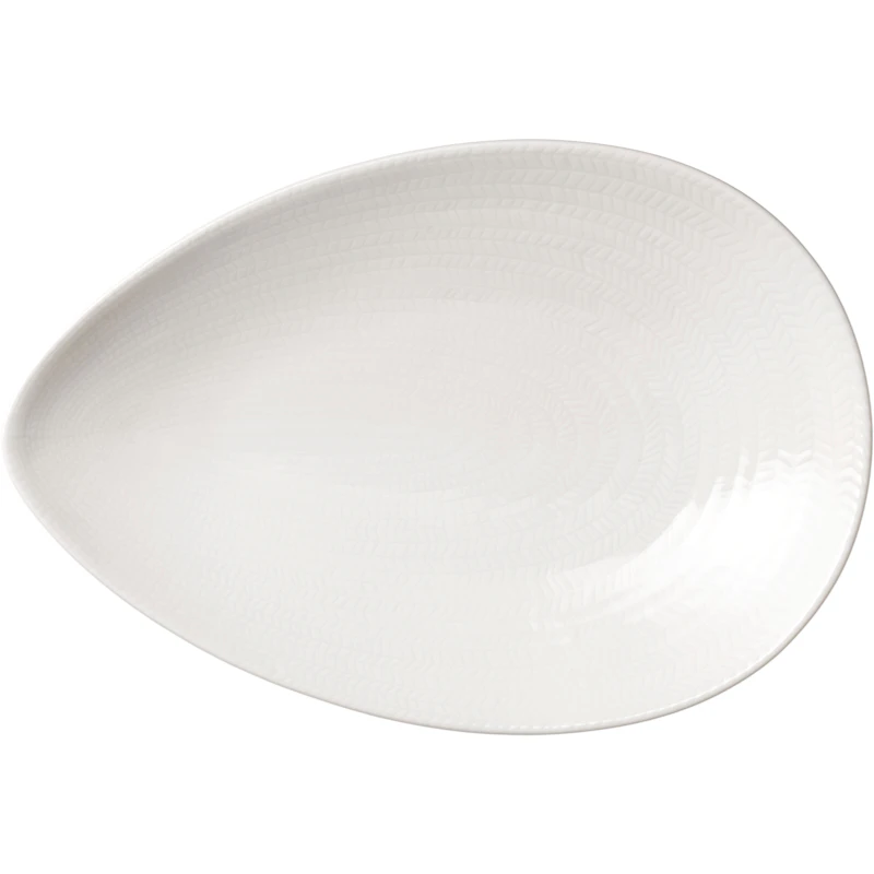 Blå Eld Lautanen 20x29 cm, Valkoinen