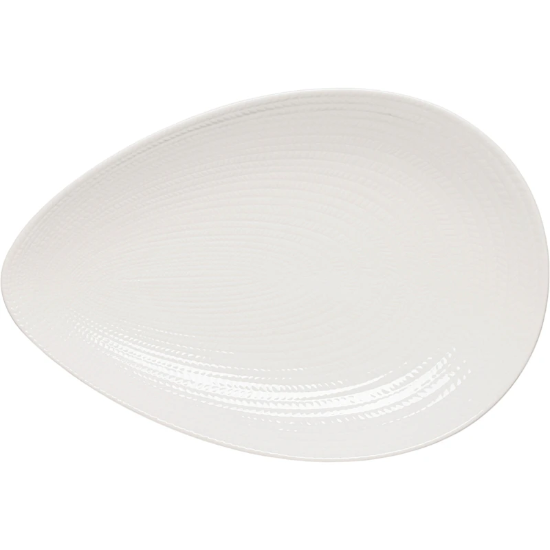 Blå Eld Lautanen 24x35 cm, Valkoinen