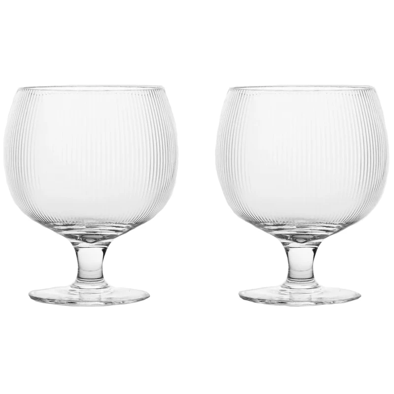 Blanka Viinilasi Aallotettu 35 cl 2 kpl:n pakkaus, Kirkas