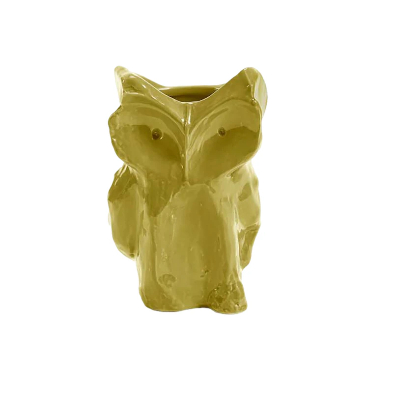 After Midnight Owl vase S, Yellow