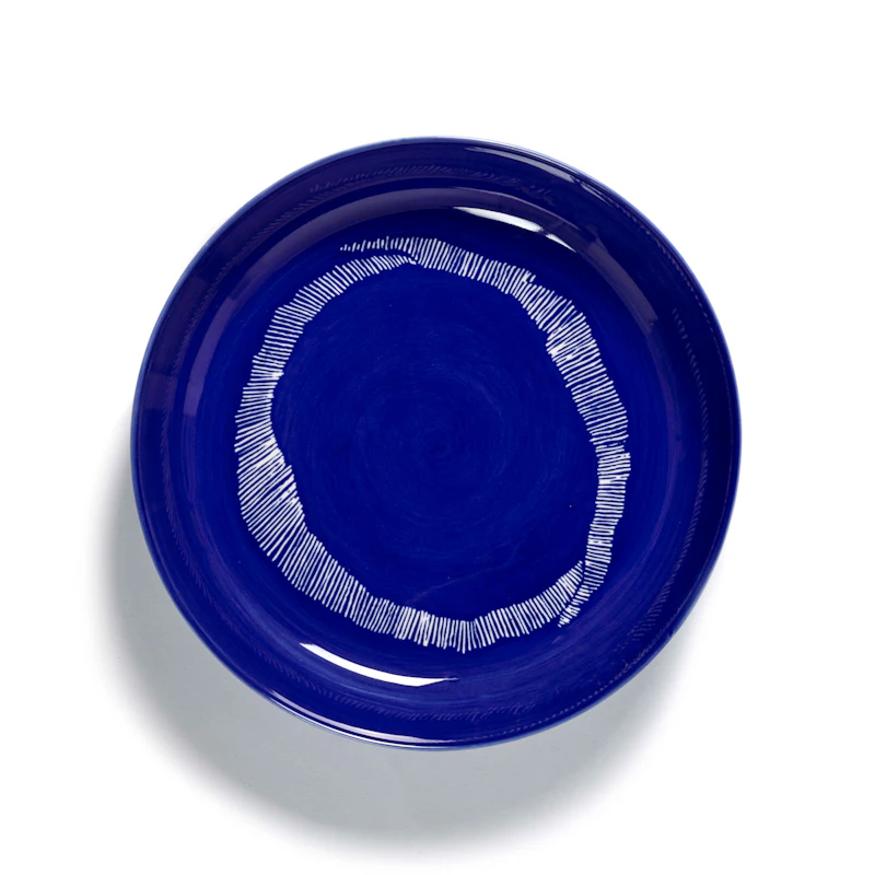 Feast Deep Plate 22 cm, Dark Blue / White Striped