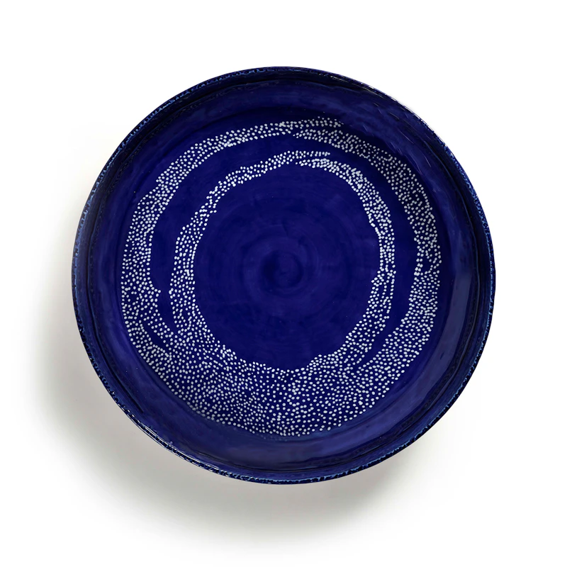 SERVING BOWL M DARK BLUE WHITE FEAST