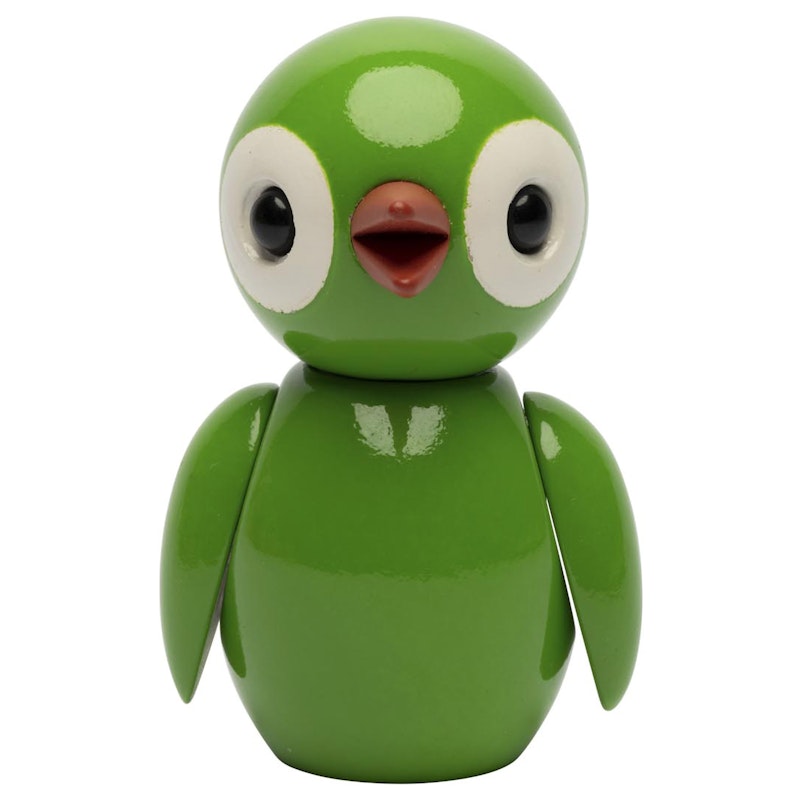 Grateful Spring Bird Puuhahmo 6,5 cm, Vihreä