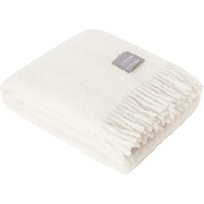 Mohair Viltti Rullattu Hapsu 130x170 cm, Reflection White