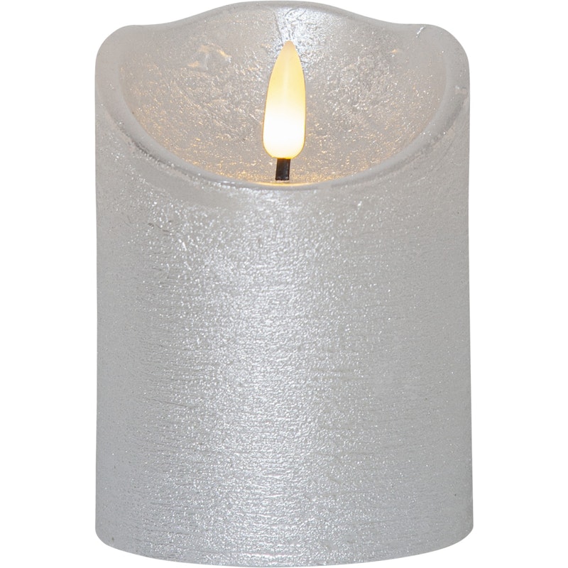 Flamme Rustic LED Pöytäkynttilä Silver, 10 cm