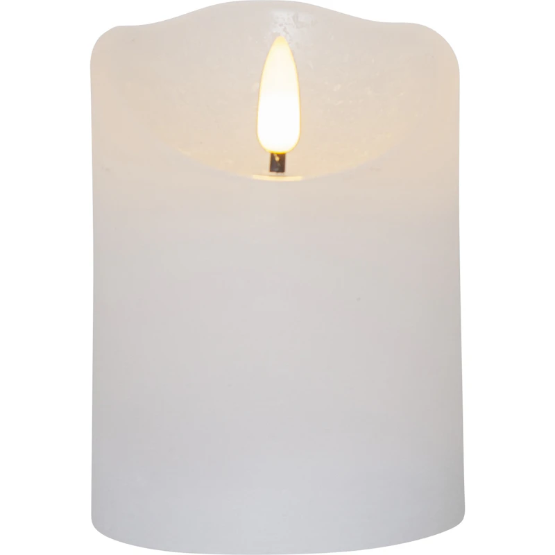 Flamme Rustic LED Pöytäkynttilä Valkoinen, 10 cm