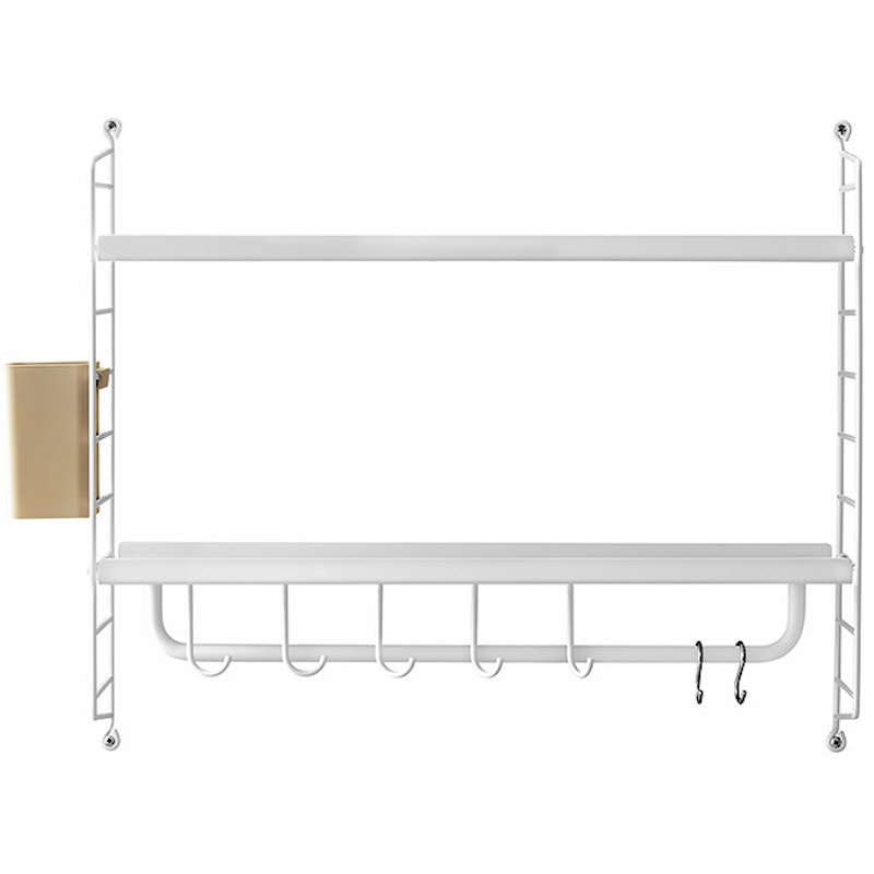 String Hylly Kylpyhuone Täydellinen, Valkoinen