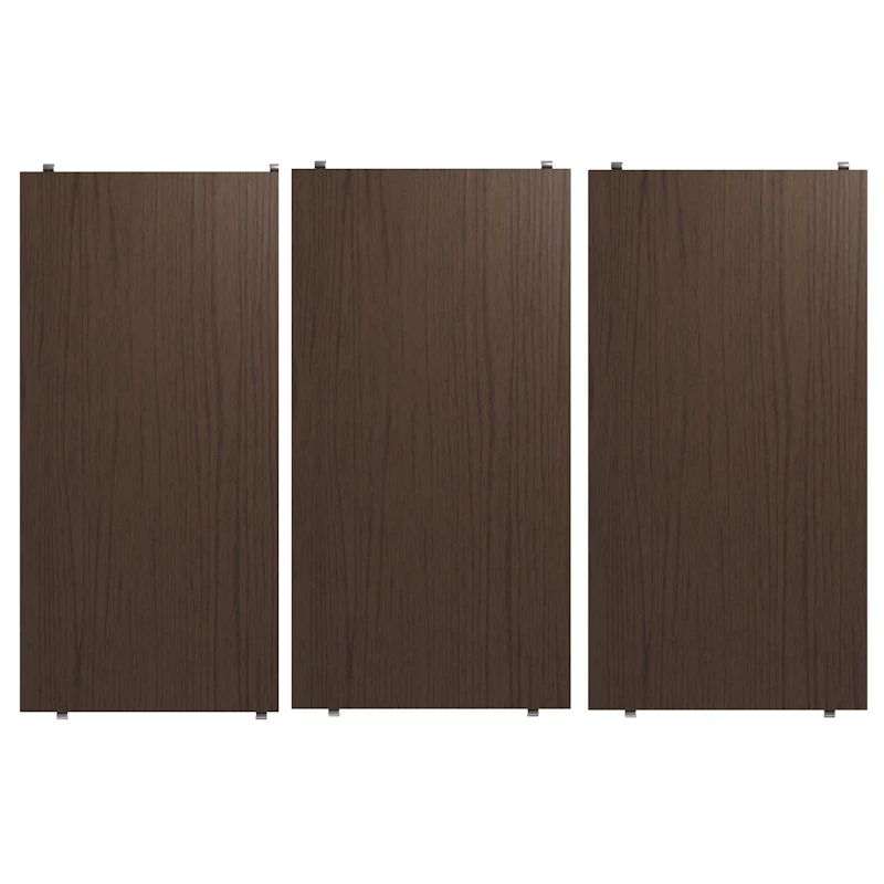 String Hyllyt 3 kpl:n pakkaus 58x30 cm, Tumman Tammiset