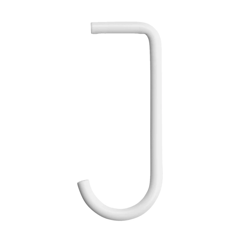 String J Koukku Metallihyllylle 5 kpl:n pakkaus, Valkoinen