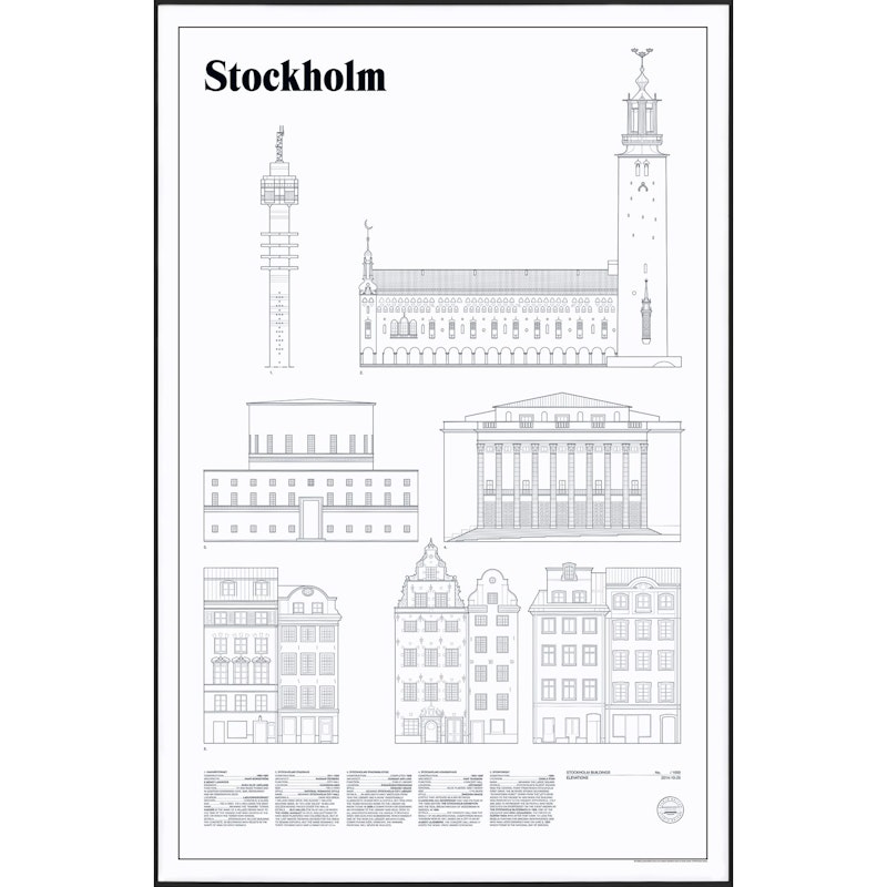 Stockholm Elevations Juliste