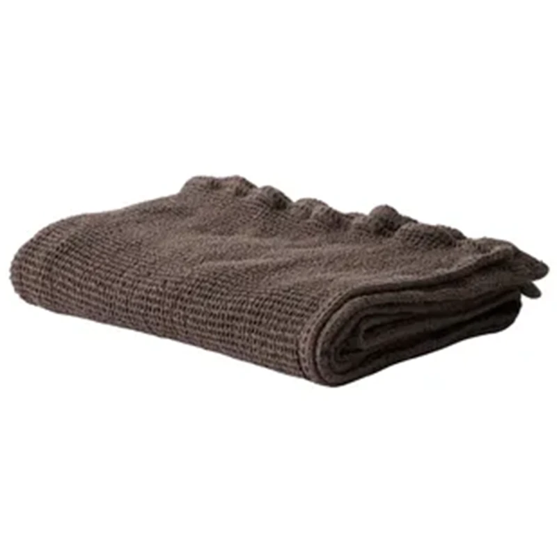 Nella waffle Pyyhe 70X140 cm, Ruskeanharmaa