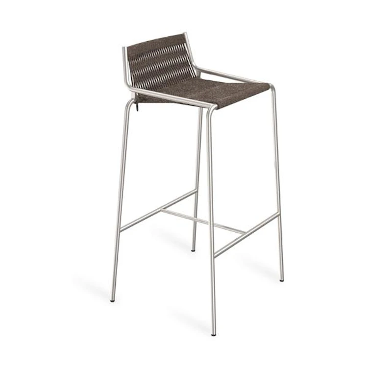Noel Baarijakkara Ruostumaton teräs/Tummanharmaa villa H77 cm