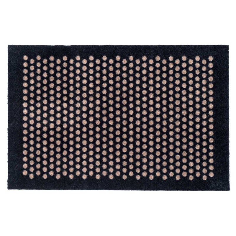 Dot Ovimatto, Musta / Beige, 90x60 cm