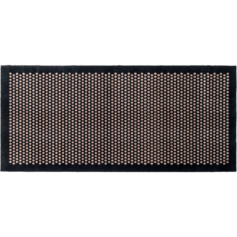 Dot Ovimatto, Musta / Beige, 90x200 cm