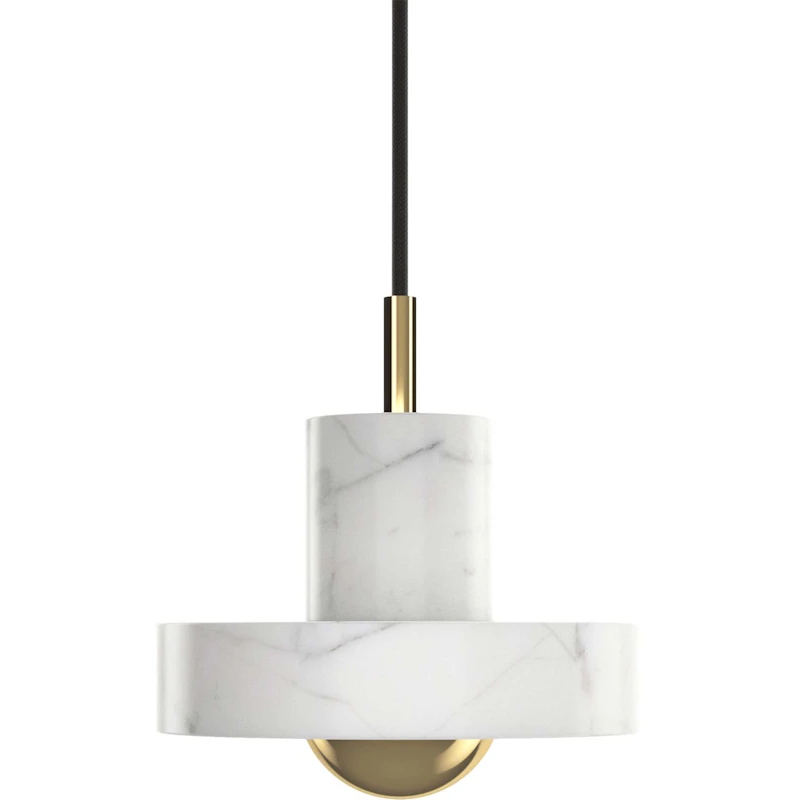 Stone Riippuvalaisin, White Marble / Kulta