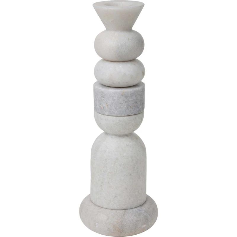 Stone Kynttilänpidike Pinottava, Valkoinen