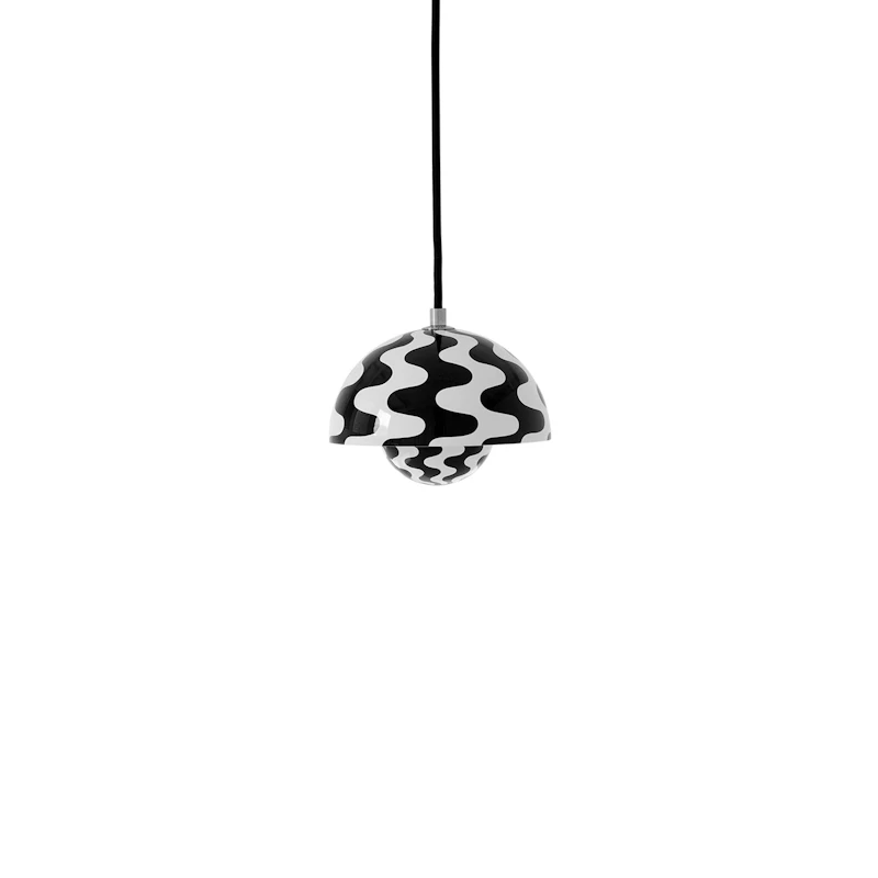 Flowerpot VP10 Riippuvalaisin, Black/White