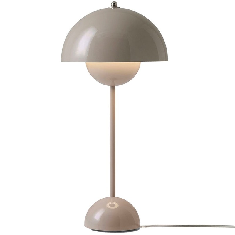 Flowerpot VP3 Pöytävalaisin Valmistettu PVC:stä, Valmistettu maalatusta metallista, Grey Beige
