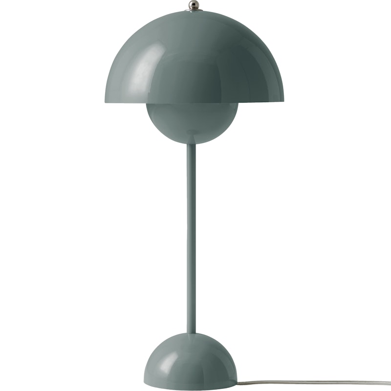Flowerpot VP3 Pöytävalaisin Valmistettu PVC:stä, Valmistettu maalatusta metallista, Stone Blue