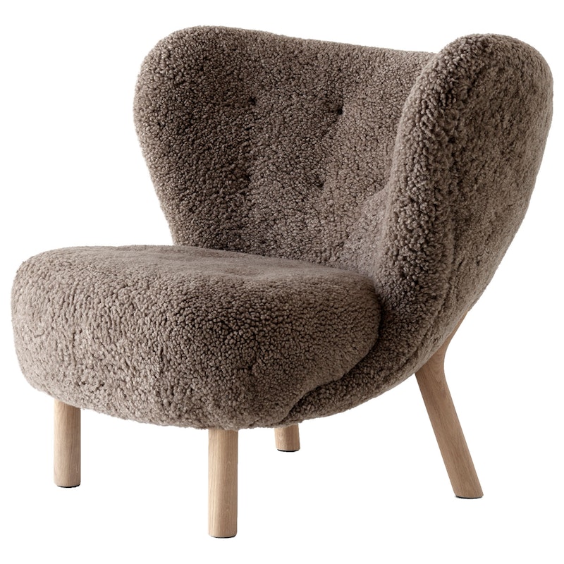 Lilla Petra VB1 Nojatuoli, Lampaannahka Sahara / Oiled Oak