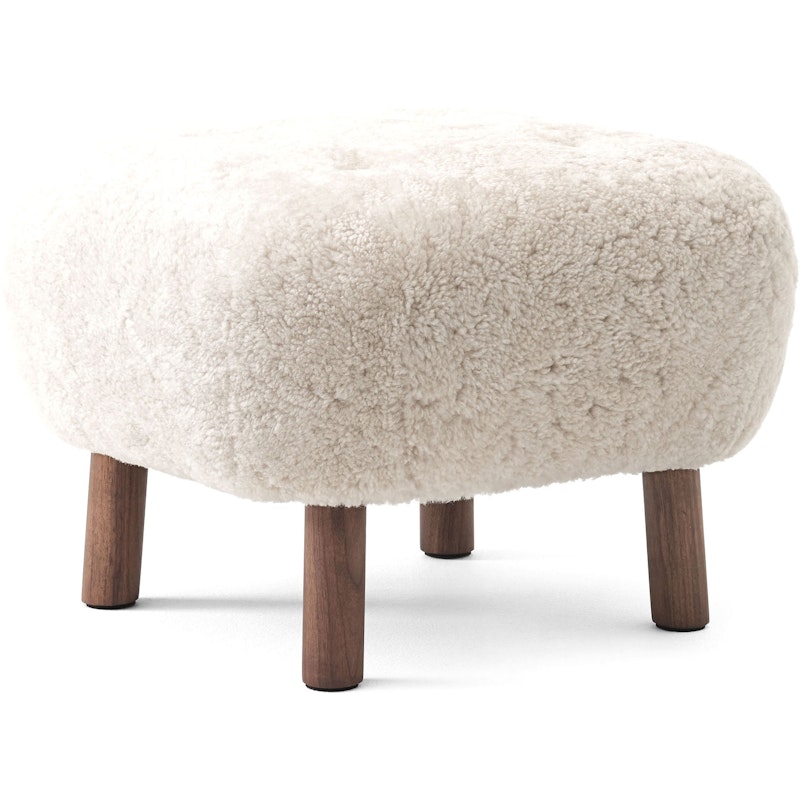 Pouf Atd1 Little Petra, Jalkajakkara   Saksanpähkinä / Sheepskin Moonlight