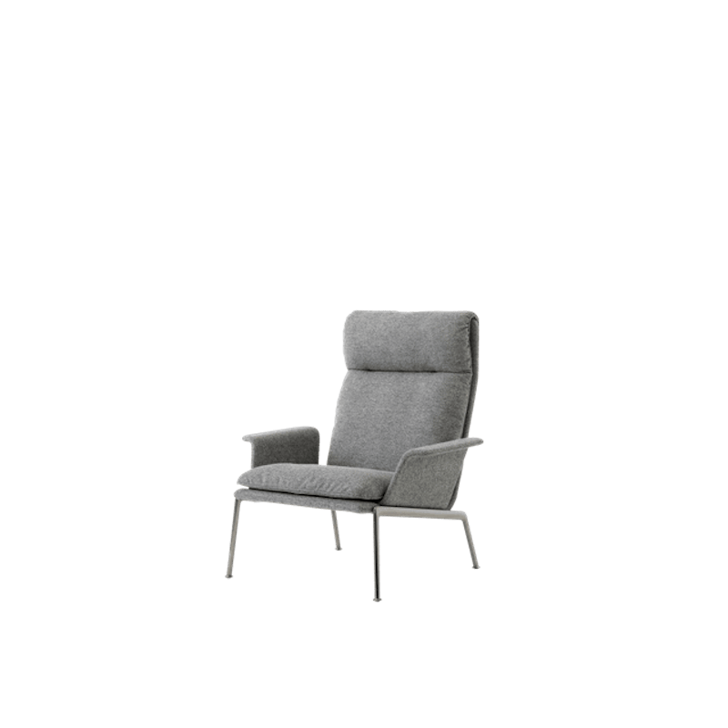 Muno LN17 Nojatuoli Käsinojilla & Korkea Selkänoja Tumma Kromi/Hallingdal 0126