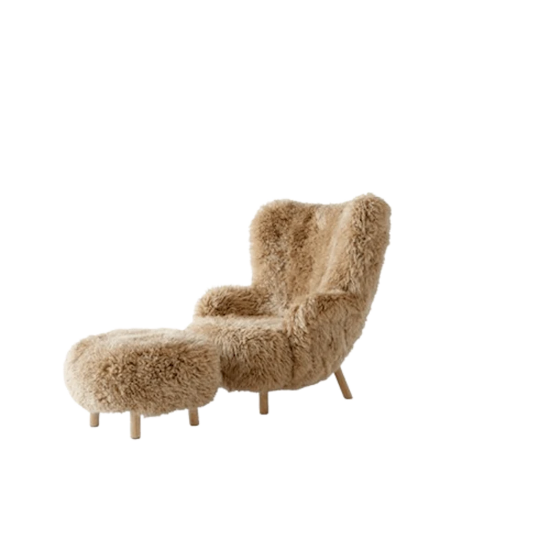 Petra VB3 Nojatuoli Lampaannahka Honey 50/Öljytty Tammi Sis. ATD1 Rahi