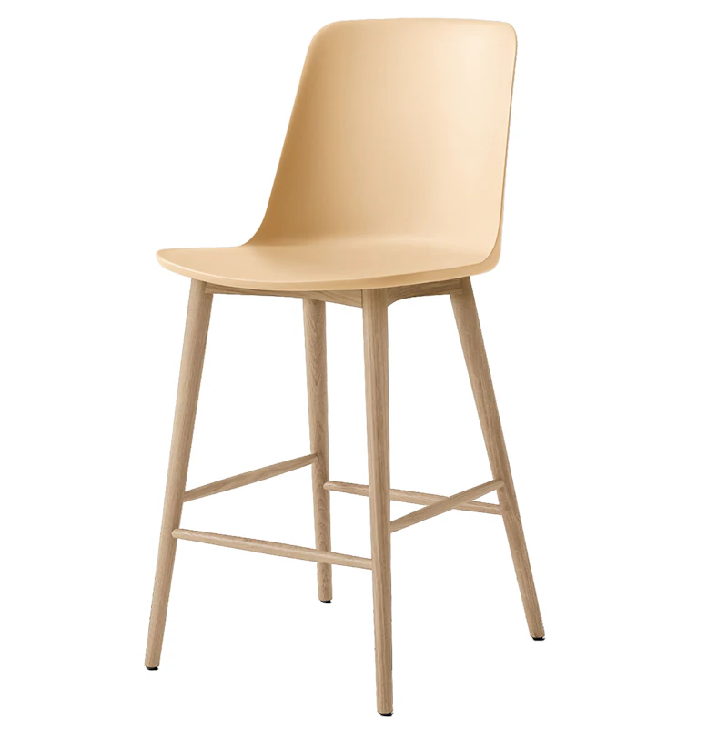 Rely HW128 High Backrest 65 cm, Lacquered Oak / Beige Sand