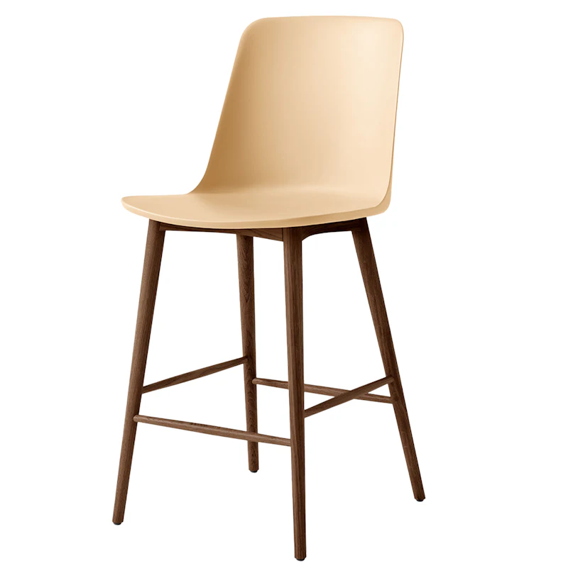 Rely HW128 High Backrest 65 cm, Lacquered Walnut / Beige Sand