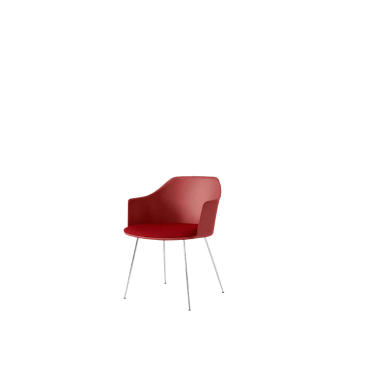 Rely HW34 Ruokatuoli Käsinojilla Pehmustettu Istuinosan Vermilion Red/Kromi/Vidar 0556