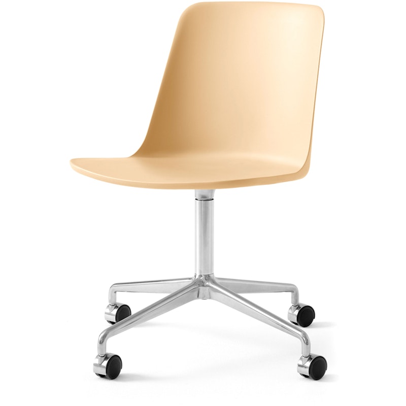 Rely Tuoli HW21 Swivel, Kiiltävä Alumiini / Beige