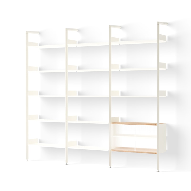 Rombe IF1/IF4/IF6 Hyllyjärjestelmä Config H, Alabaster