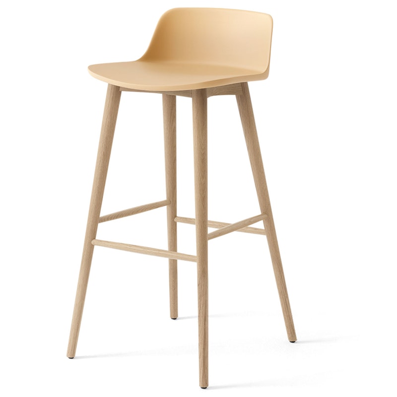 Rely HW123 Low Backrest 75 cm, Lacquered Oak / Beige Sand