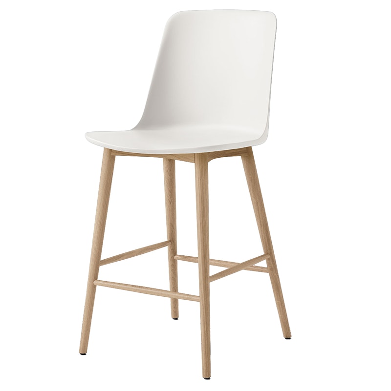 Rely HW128 High Backrest 65 cm, Lacquered Oak / White