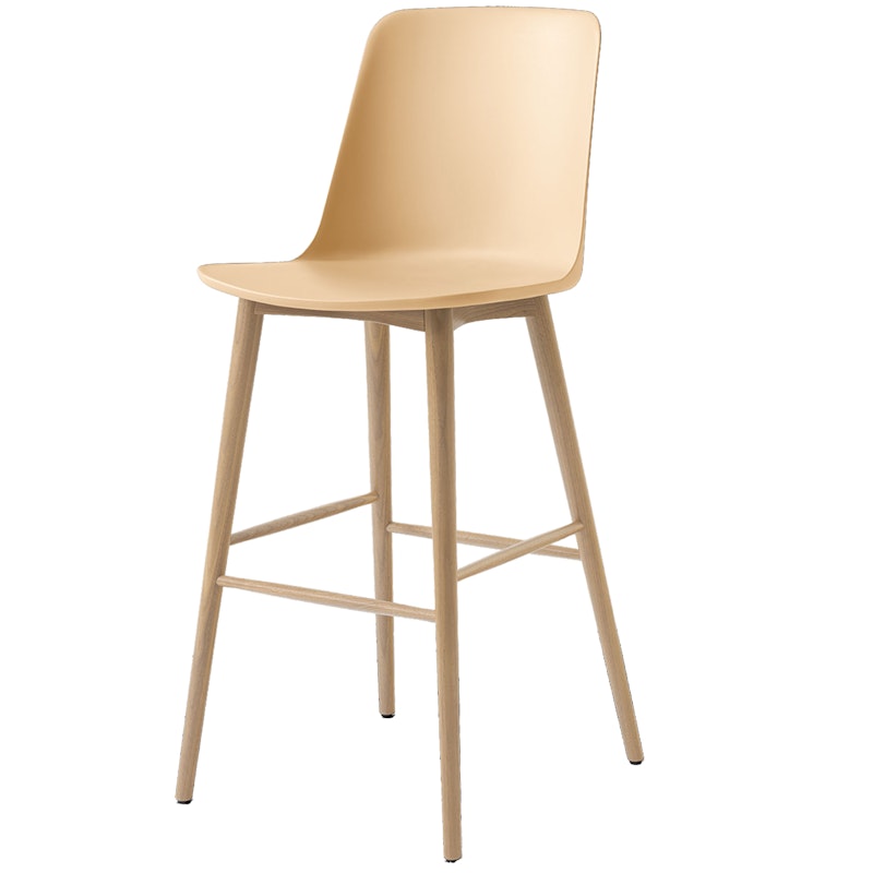 Rely HW133 High Backrest 75 cm, Lacquered Oak / Beige Sand
