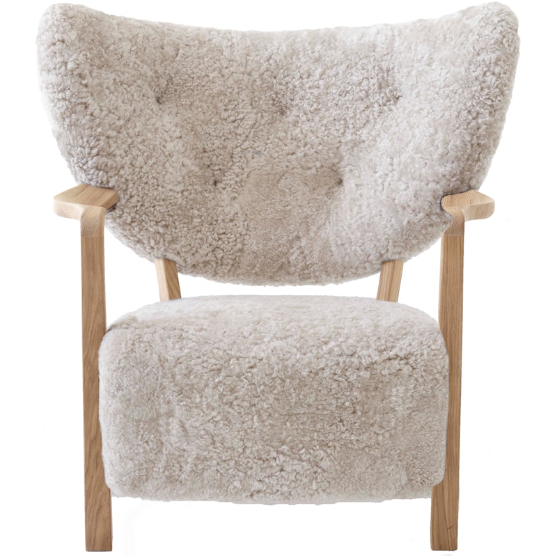 Wulff ATD2 Lounge-Tuoli, Oak/sheepskin Moonlight