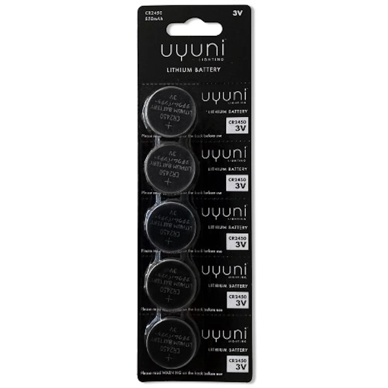 CR2450 Battery 3V 550mAh, 5-pack