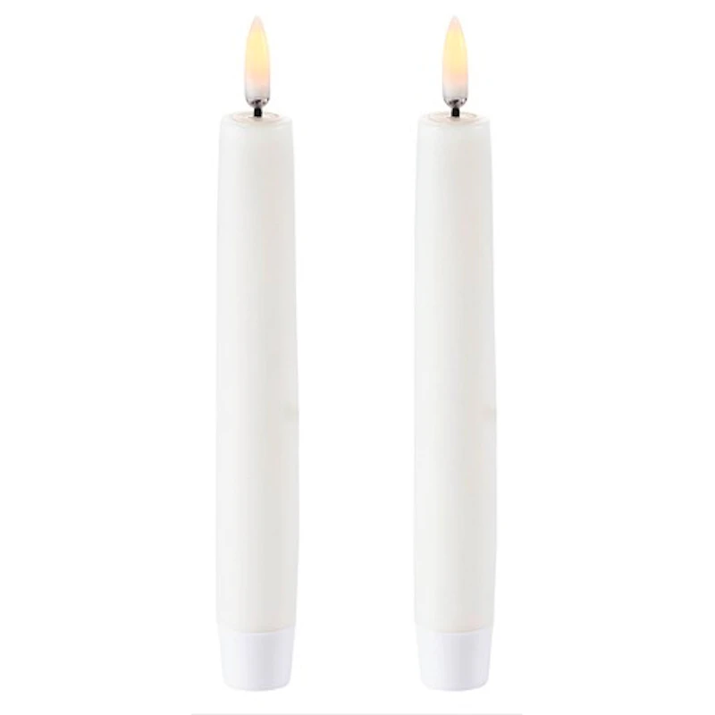 LED Kruunukynttilä Nordic White 2 kpl:n pakkaus, 2,3x15,5 cm