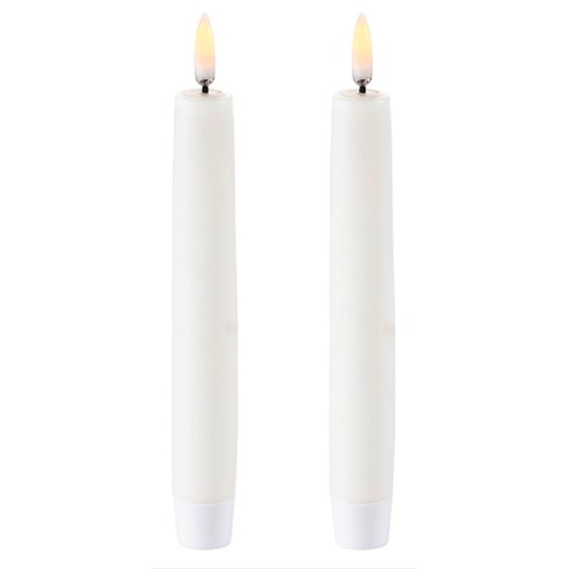 LED Kruunukynttilä Nordic White 2 kpl:n pakkaus, 2,3x15,5 cm