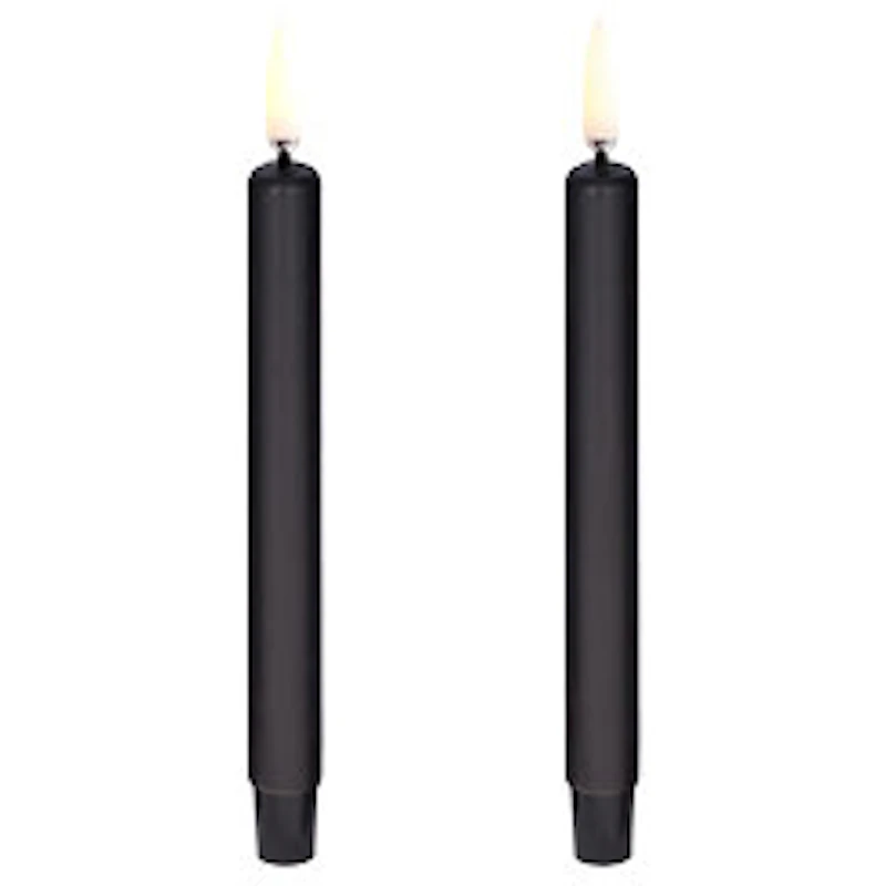 LED Mini Kruunukynttilä Plain Black, 1,3 x 13,8 cm