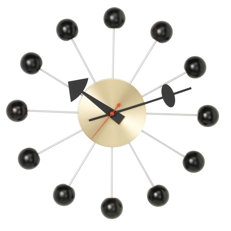 Ball Clock Wall Clock Seinäkello, Musta