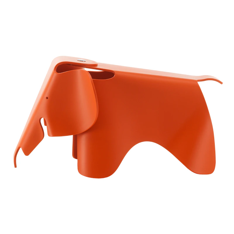 Eames Elephant Jakkara Pieni, Red Orange