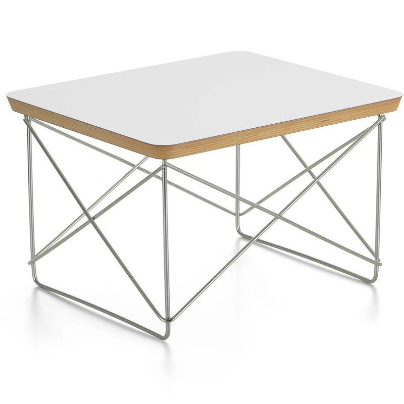 Occasional LTR Sivupöytä, Valkoinen Laminaatti / Ruostumaton Teräs