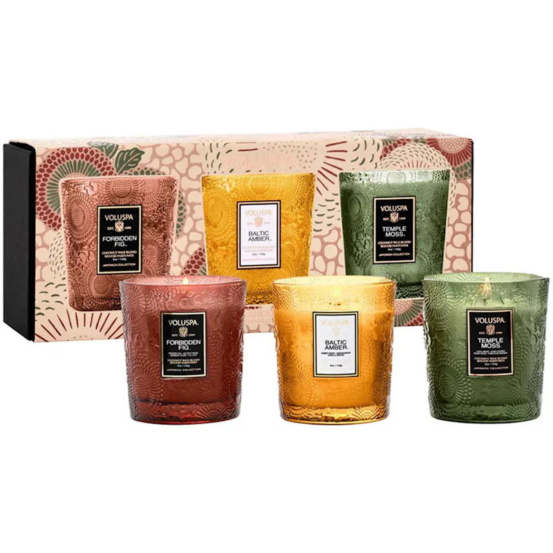 Japonica Demi Tuoksukynttiläsarja 3 Kappaletta