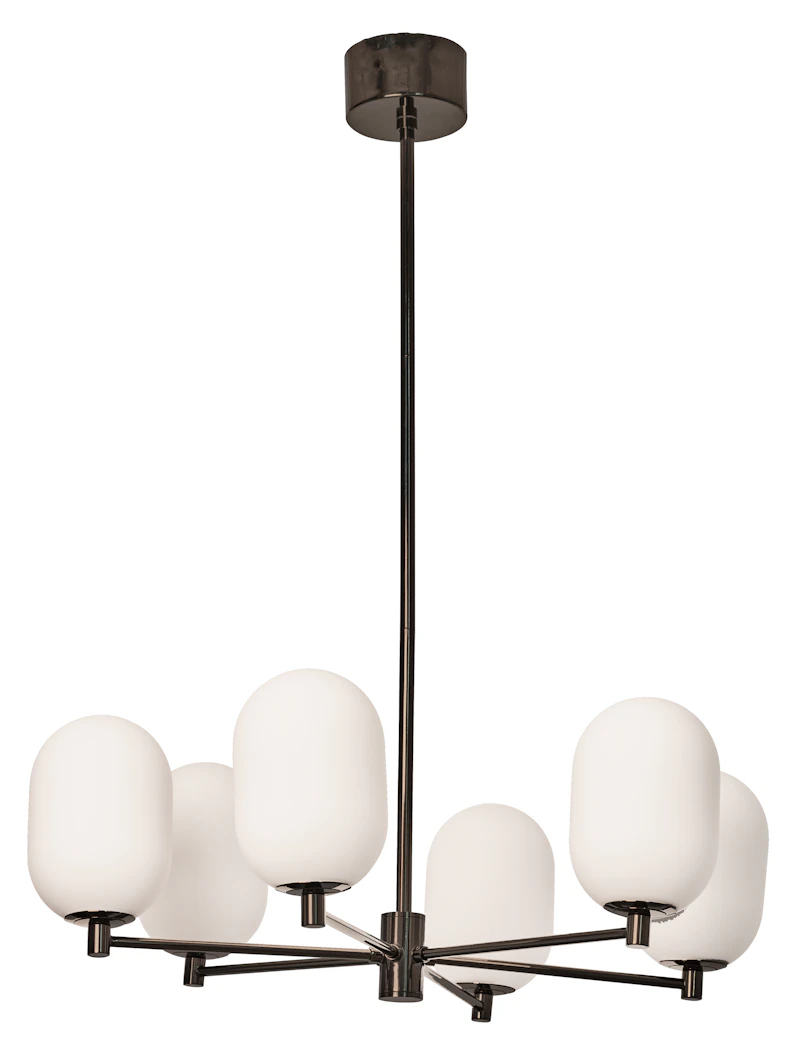 Noor Kattokruunu 65 cm, Opal / Musta